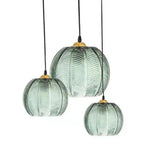Suspension Nordique Ronde En Verre 20Cm / Vert Applique Murale Moderne
