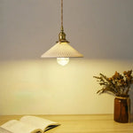 Suspension Rétro Céramique Blanche Letten Luminaire Chambre