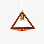 Suspension Triangulaire Multicolore Rouge Luminaire Chambre