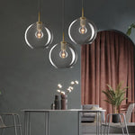 Suspension Verre Métal Doré Haivy Luminaire Chambre
