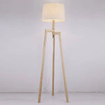 Trépied En Bois Moderne Avec Abat-Jour Luminaire Chambre