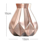 Vase Métal Doré Géométrique Luxe Rose Gold / S Luminaire Doré