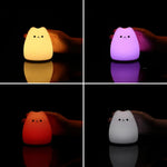 Veilleuse de chevet chaton en silicone doux