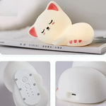 Veilleuse LED en forme de chat pour enfants