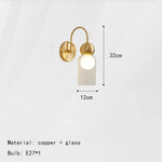 Voici La Transformation: Applique Murale Moderne Design Élégant Cuivré Verre B-Or-Clair /