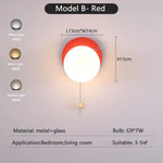 Voici La Transformation Du Titre: Appliques Murales Colorées Nordiques Design Scandinave B Rouge /