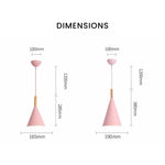 Voici Le Nouveau Titre: Suspension Conique En Métal Coloré Lumineuse Bois Rose - S Luminaire