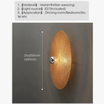 Voici Le Titre Transformé: Applique Murale En Rotin Artisanale Et Élégante Chambre