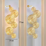 Voici Le Titre Transformé: Applique Murale Led Dorée Lumière Élégante 6 Têtes B / Lumière