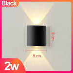 Voici Le Titre Transformé: Applique Murale Led Extérieur Moderne Design Aluminium Noir-2W / Blanc
