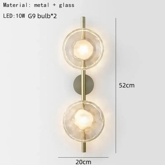 Voici Le Titre Transformé: Applique Murale Nordique Élégante Minimaliste Design Verre C-Clair /