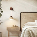 Voici Le Titre Transformé: Applique Murale Retro Design Bois Artisanal Jaune Chambre